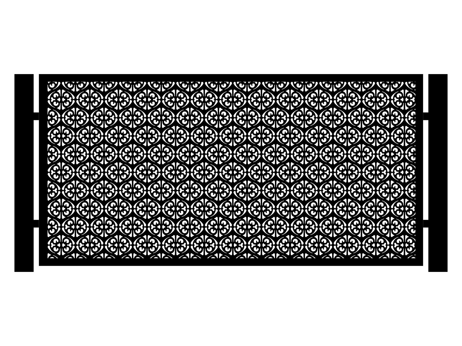 por000-kps09-100-cza Przęsło ogrodzeniowe Caterina 200×100 cm - Image 1