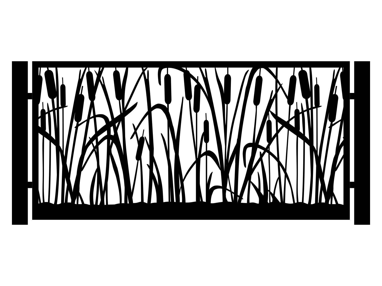 por000-nat15-100-cza Przęsło ogrodzeniowe Diana 200×100 cm - Image 1