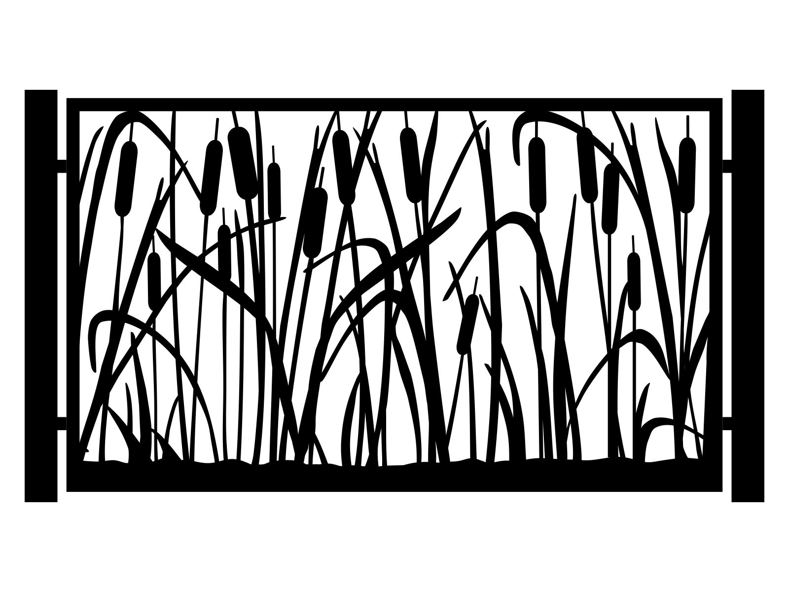 por000-nat15-120-cza Przęsło ogrodzeniowe Diana 200×120 cm - Image 1