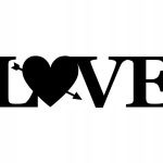 Love heart for lovers wall sign DES029 60 cm