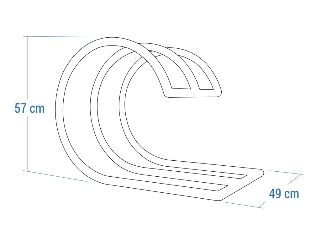 Stojak rowerowy Fala Chrom M - Image 4