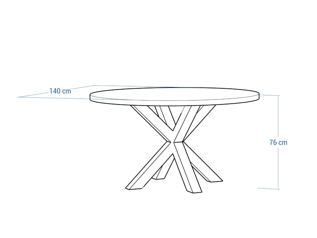 Round Spider Table Diameter 140 cm - Image 6