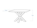 Square Spider Table 120x120 cm - Image 4