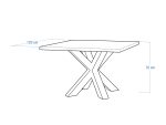 Square Spider Heavy Table 120x120 cm - Image 5