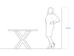 Square Spider Heavy Table 120x120 cm - Image 6