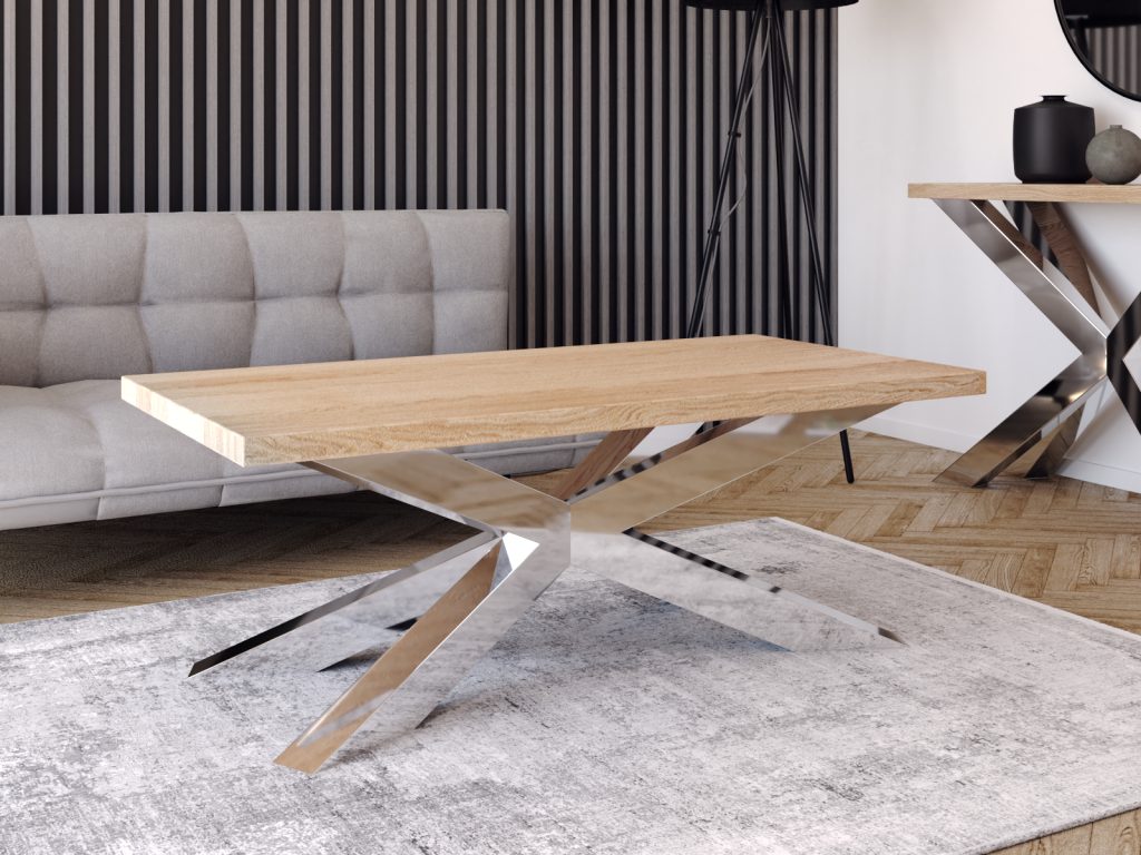 Coffee Table Base Spider Heavy Chrome L - Image 4