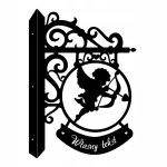 House Sign Cupid Personalised Text