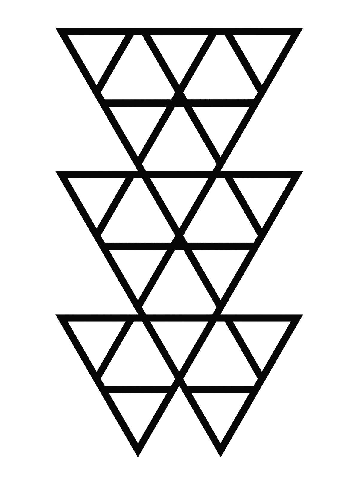 tre019-cza Wall Trellis Triangles L 52x90 cm - Image 1