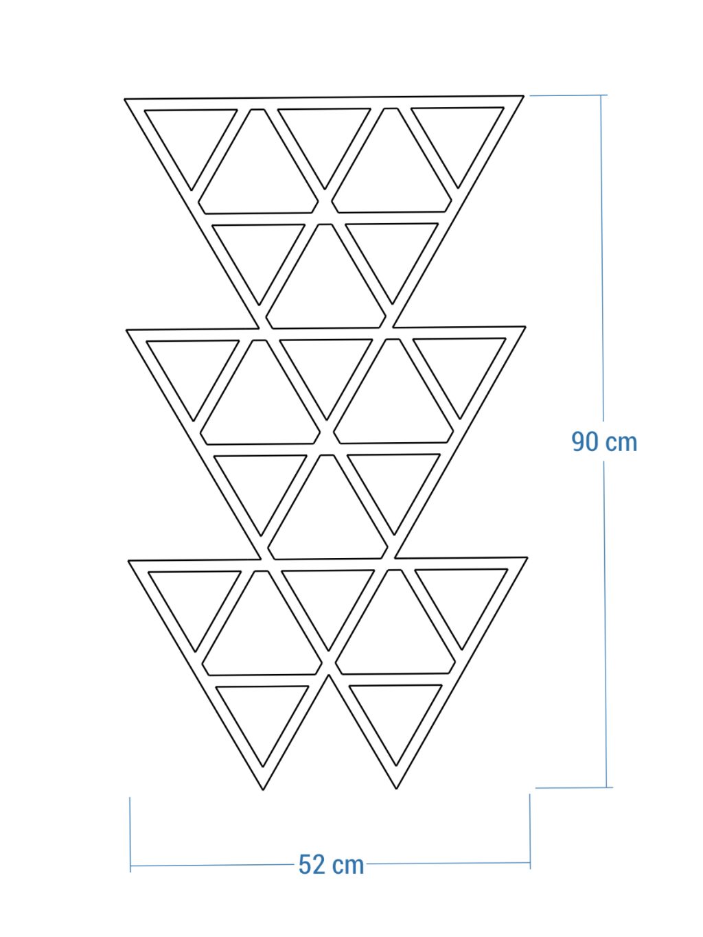 Wall Trellis Triangles L 52x90 cm - Image 5