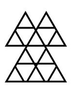 Wall Trellis Triangles M 52x60 cm