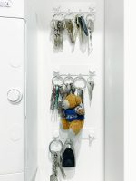 Wieszak ścienny metalowy na klucze 10 cm - Image 3