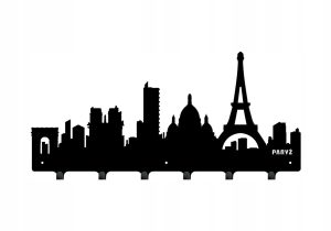 Metal coat hanger Paris city 60 cm