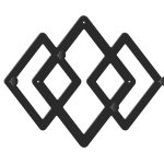 Wall Mounted Coat Rack Geometric 40 cm