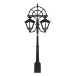 Wall Mounted Coat Rack Street Lamp 130 cm