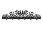 Wall Mounted Coat Rack Cockerel 60 cm