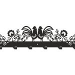 Wall Mounted Coat Rack Cockerel 60 cm