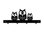Short Wall Mounted Coat Rack Owls 40 cm