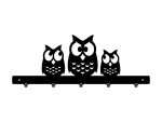 Wall Mounted Coat Rack Owls 50 cm