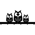 Wall Mounted Coat Rack Owls 60 cm
