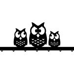 Wall Mounted Coat Rack Owls 70 cm