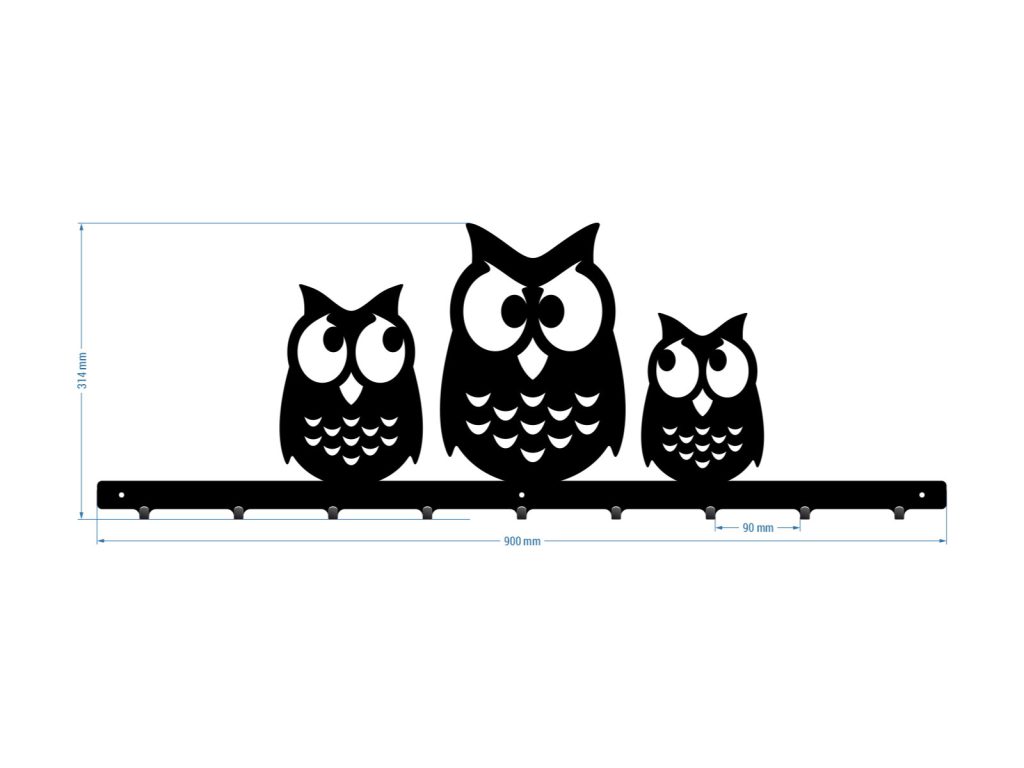 Wall Mounted Coat Rack Owls 90 cm - Image 3