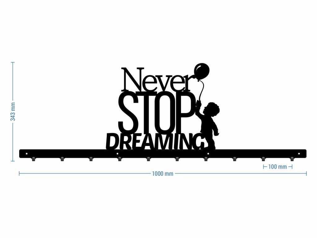 Long Decorative Wall Hanger Never Stop Dreaming 100 cm - Image 3