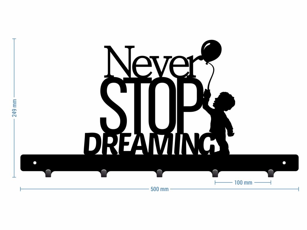 Decorative Wall Hanger Never Stop Dreaming 50 cm - Image 3