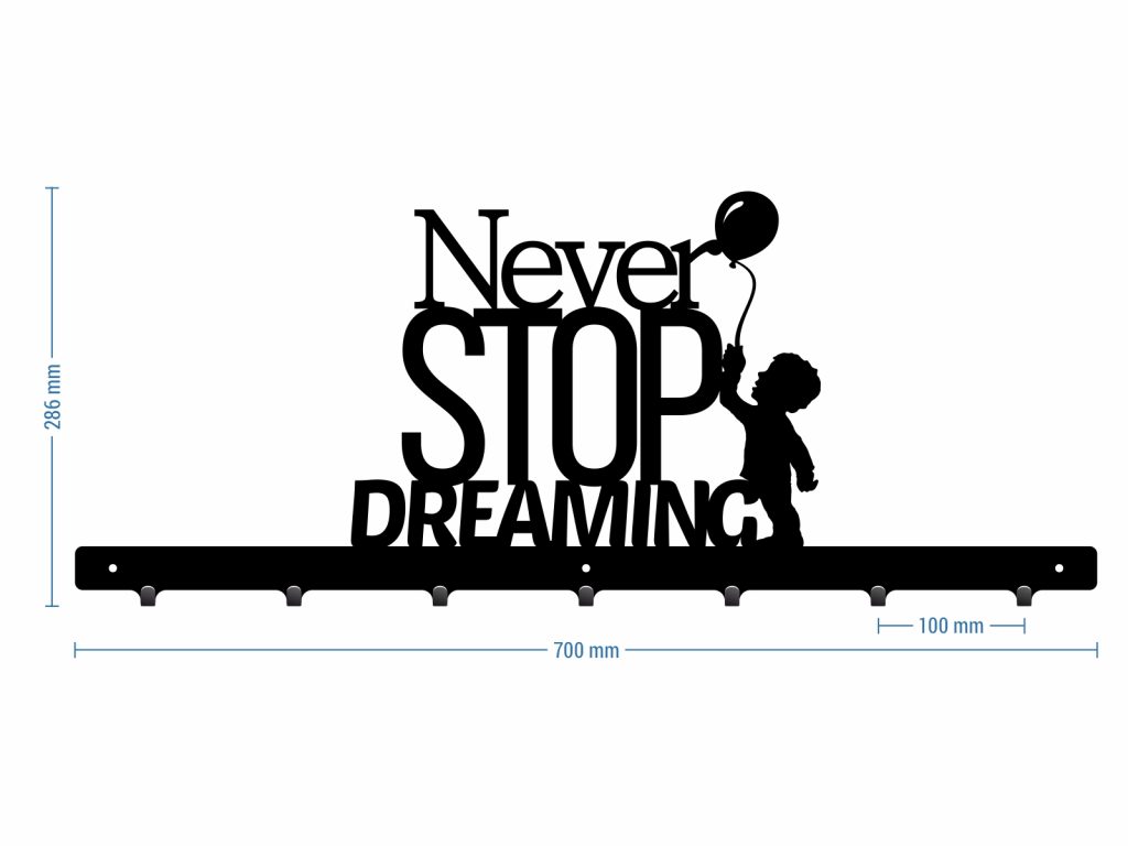 Decorative Wall Hanger Never Stop Dreaming 70 cm - Image 3