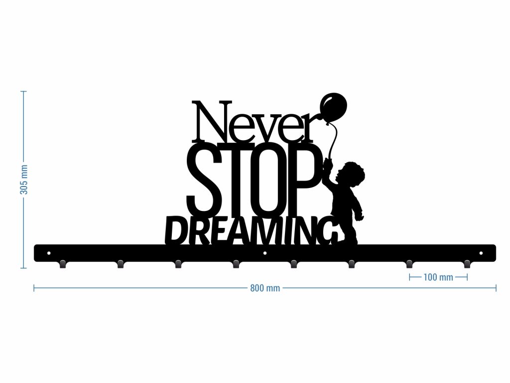 Decorative Wall Hanger Never Stop Dreaming 80 cm - Image 3