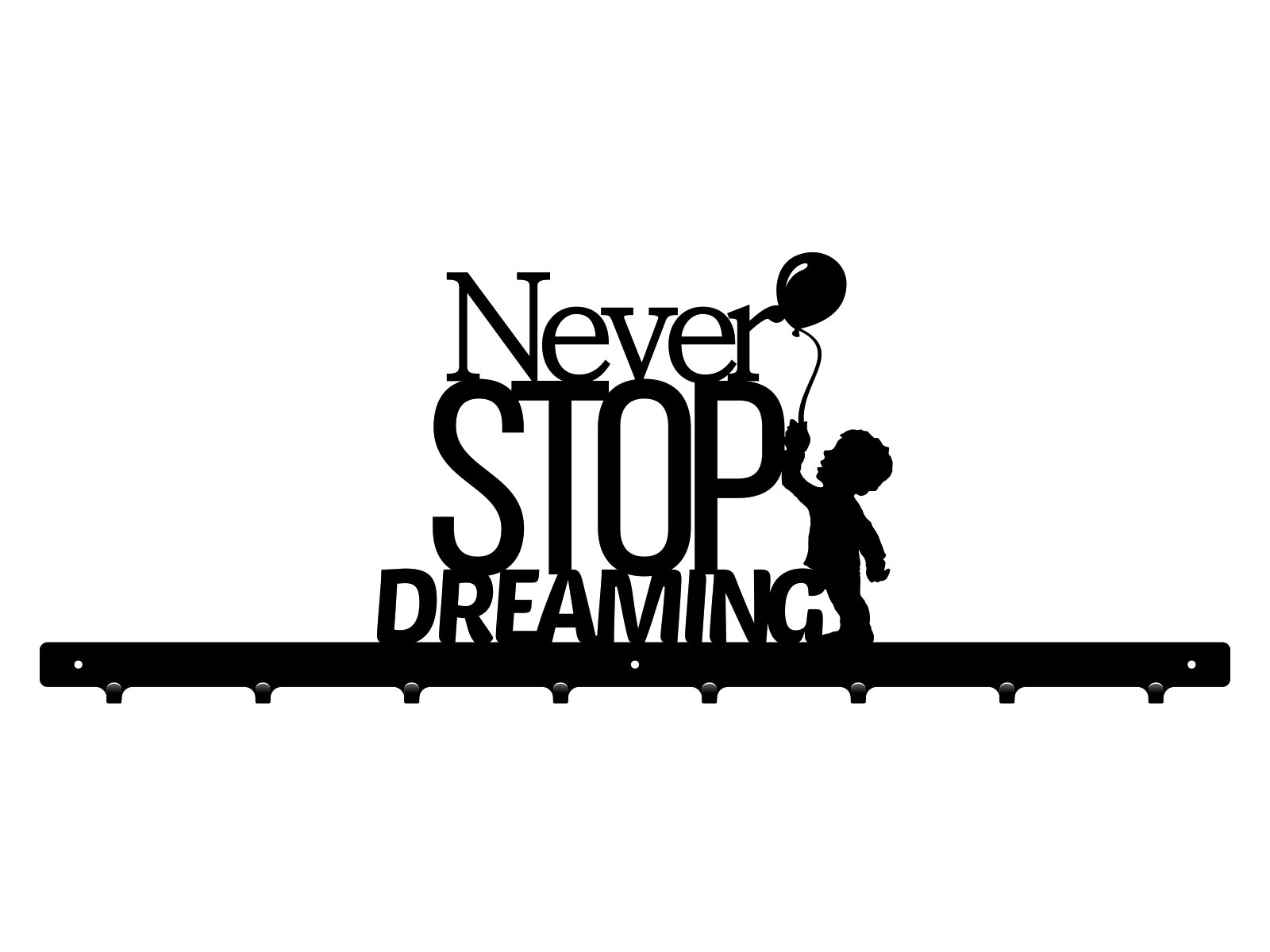 w273-80-cza Decorative Wall Hanger Never Stop Dreaming 80 cm - Image 1