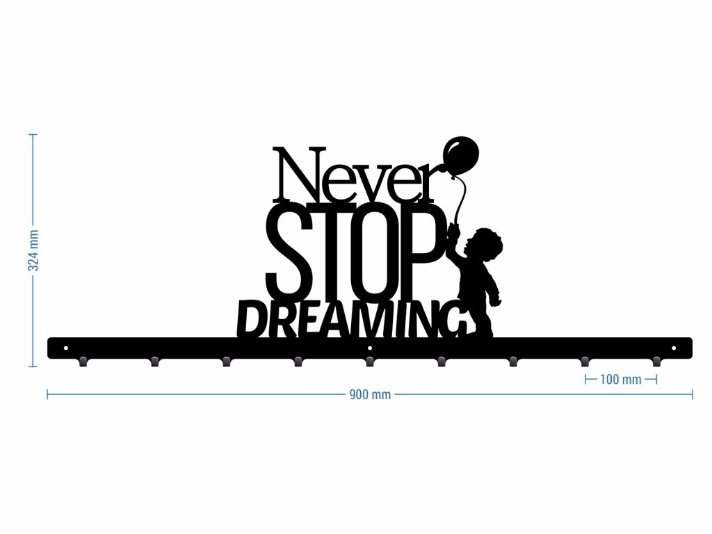 Decorative Wall Hanger Never Stop Dreaming 90 cm - Image 3
