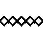 Wall Coat Rack Grid 80 cm