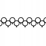 Wall Coat Rack Circles 100 cm