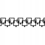 Wall Coat Rack Squares 80 cm