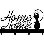 Short Coat Rack Home Sweet Home 40 cm