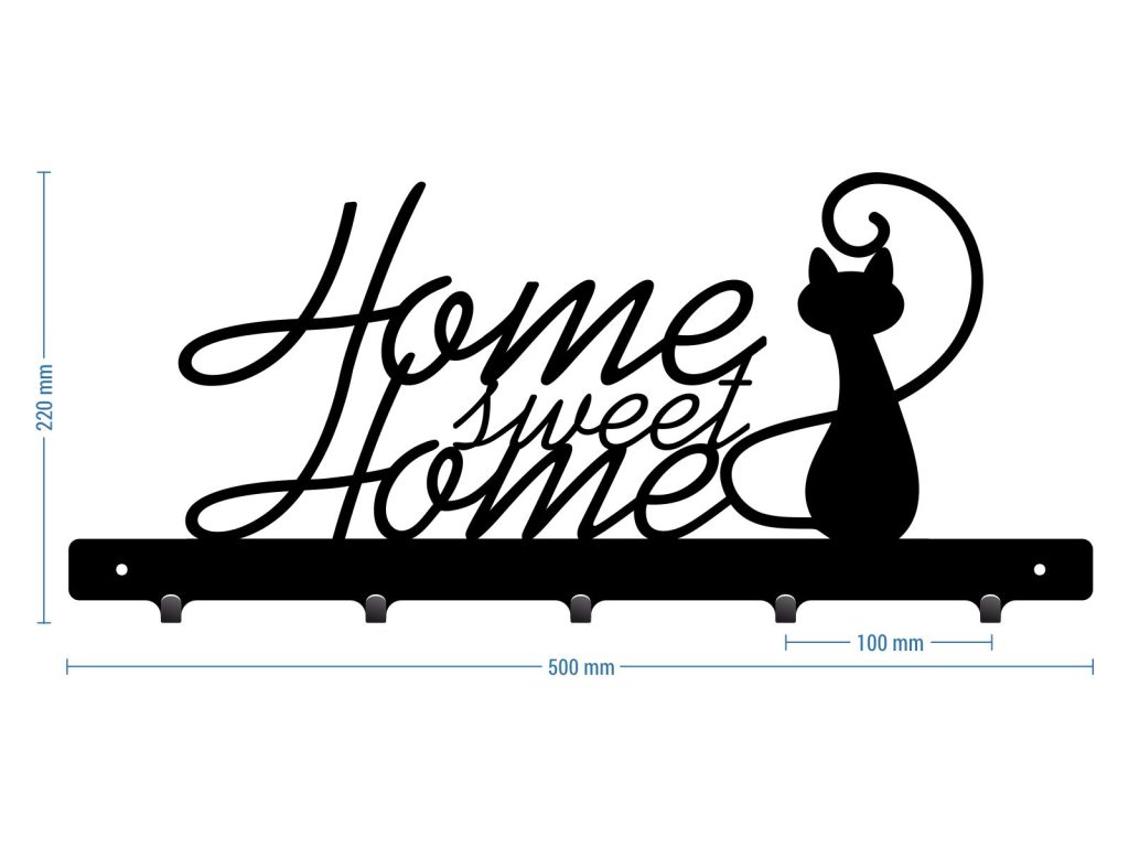 Coat Rack Home Sweet Home 50 cm - Image 3