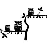Coat Rack Owls 60 cm