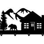 Short Coat Rack Mountains 40 cm