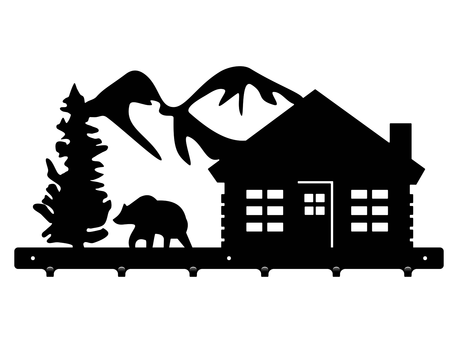 wie023-60-cza Coat Rack Mountains 60 cm - Image 1