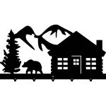 Coat Rack Mountains 70 cm