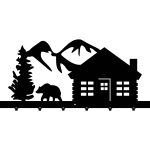 Coat Rack Mountains 80 cm