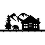 Coat Rack Mountains 90 cm