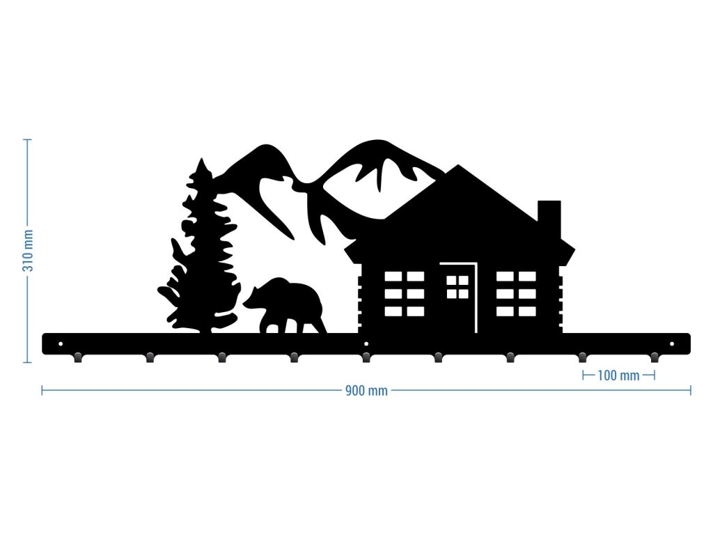 Coat Rack Mountains 90 cm - Image 3