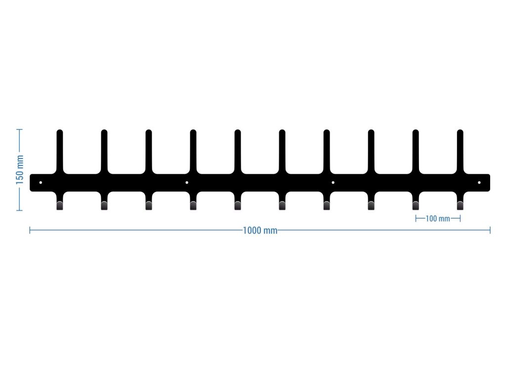 Simple metal clothes hanger 100 cm - Image 5