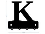 Wieszak metalowy na klucze LITERKA K 10cm - Image 2