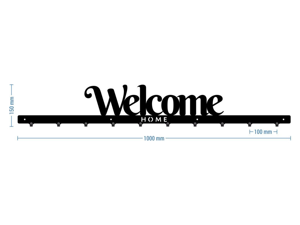 Long Decorative Wall Hanger Welcome Home 100 cm - Image 3