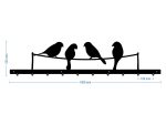 Long Decorative Wall Hanger Birds 100 cm - Image 2