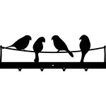 Decorative Wall Hanger Birds 60 cm