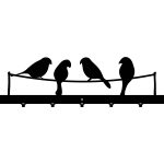 Decorative Wall Hanger Birds 70 cm