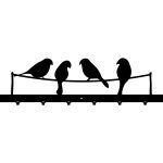 Decorative Wall Hanger Birds 80 cm